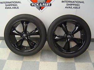 10 12 Mustang GT Shelby Aftermarket Set of FOOSE Legend Black Wheels Tires 20"