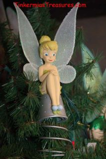 Gorgeous New Disney Retired Tinker Bell on A Thimble 2007 Tree Topper Tinkerbell