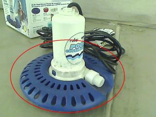 Rule H53SP 24 Marine Rule 1800 Pool Cover Pump with 24 Foot Cord Wide Base 110 V