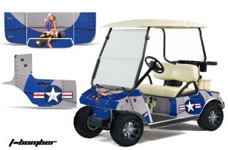 Club Car Golf Cart Parts Graphic Kit Wrap AMR Racing Decals Accessories Bomber B