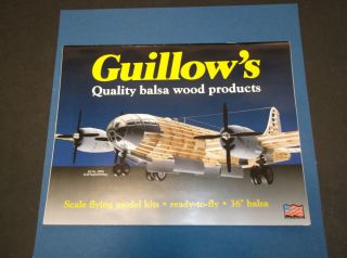 Vintage Guillow's Balsawood Products Model Airplane Catalog 1993 VG EX Cond