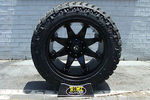 20" Fuel Off Road Octane Black Nitto Trail Grappler 35x12 50R20 35" Mud Tires