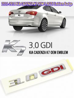 2012 2013 2014 Kia Cadenza K7 Trunk Rear 3 0 GDI Logo Emblem Badge