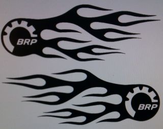 BRP Flames Logo Decal Vinyl Stickers Can Am Spyder Sea Doo Ski Doo Bombardier