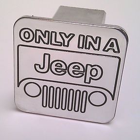 Tow Hitch Cover Only in A Jeep 4x4 Billet Rubicon Plug