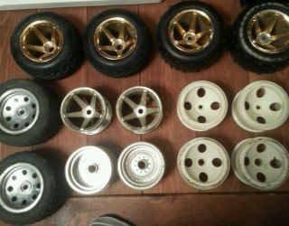 RC Car Vintage Tire and Rim Lot HPI Team Associated Traxxas Look