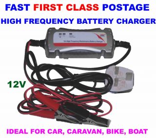 12V High Frequency Automatic Car Bike Boat Maintenance Trickle Battery Charger