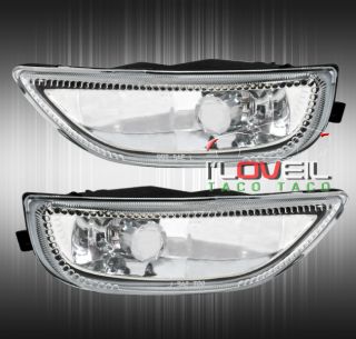 2001 2002 Toyota Corolla Clear Driving Front Bumper Fog Lights Lamps Pair 01 02
