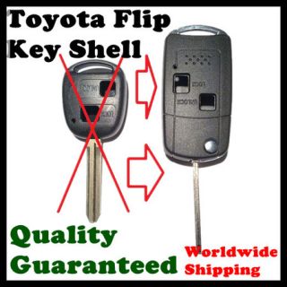 Toyota 2 Button Flip Key Shell RAV4 Corolla Camry Echo Prado Celica Tarago 2