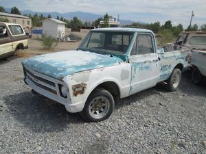 1967 72 Chevy GMC Short Bed Pick Up Truck in The Desert by Vegas Rat Rod