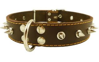 Large Brown Dog Collar Leather