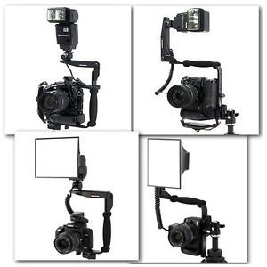 Hot New Camera Flash Bracket Grip Camera Flash Arm Holder Stand Support E107