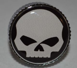 Chrome Billet "Grey Willie G Skull" Air Filter Cover Bolt for Harley Twin Cam