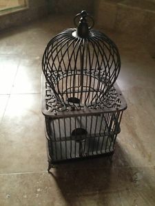 Antique Vintage Brass Copper Canary Bird Cage
