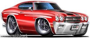 70 Chevy Chevelle SS 454 Turbo Fire LS6 Wall Graphic Truck Bed Decal Vinyl Cling