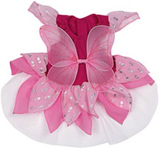 Small Pink Princess Fairy Tails Dog Costume Party Pet Dress Halloween Free SHIP