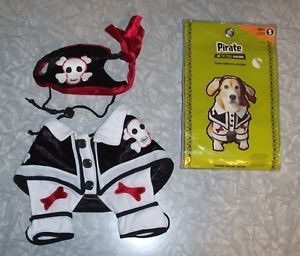 Target Small Pet Dog Pirate Halloween Costume w Skull Hat Fits 6 to 15 Pounds