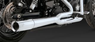 Vance Hines Pro Pipe 2 1 Chrome Exhaust Harley Dyna FXD Wide Glide 2012 2013