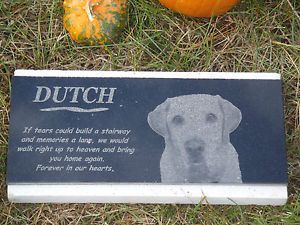 Pet Headstone Memorial Cat Dog Stone Engraved Everlasting Custom Marker