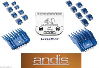 Andis Universal 17pc Guide Snap on Comb Set 40 UltraEdge Clipper Blade Fit Oster