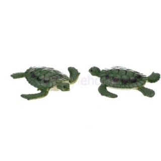 6 Cute Marine Animal Sea Turtle Model Kids Education Toy Army Green Light Green