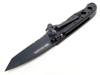 Columbia River CRKT M16 12ZLEK Kit Carson Folding Knife Black Tanto Combo Blade