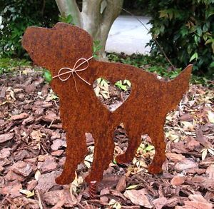 Irish Setter Dog Metal Garden Stake Yard Garden Art Pet Memorial