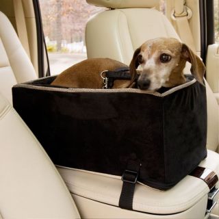 Snoozer Luxury Console Pet Car Seat Black Herringbone Large