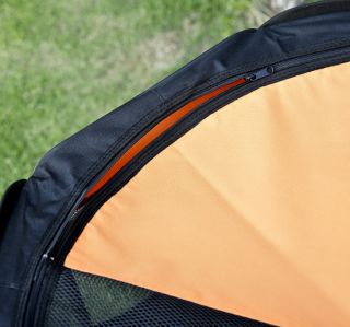 New 36" Deluxe Folding Pet Playpen Soft Sided Puppy Dog Cat Crate Orange Black