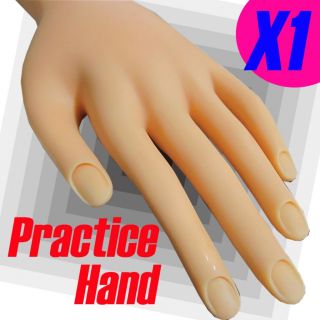Nail Art Plastic Nature Movable Soft Practice Hand X1