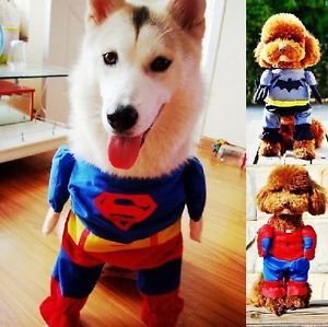 Superman Spiderman Batman Pet Cat Dog Costume Party Clothes Funny Cosplay Dress