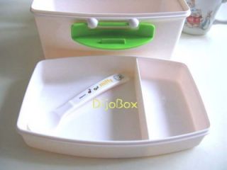 1200ml Dick Bruna Miffy 2 Tiers Lunch Box Bento Food Container w Spoon Yellow