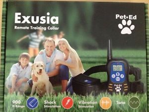 Pet Ed Exusia Remote Training Shock Vibration or Tone Collar