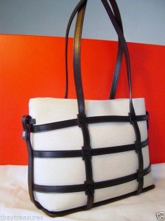 Auth Salvatore Ferragamo Vara Twill Calf Strappy Convertible Tote Bag Italy