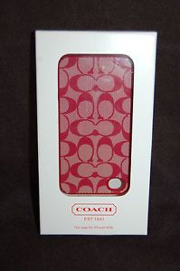 Coach Cell Phone Signature iPhone Case 4 or 4S Red Red