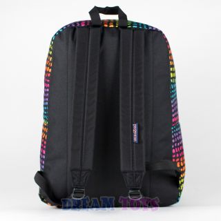 Jansport Superbreak Backpack Black Multi Reptile 16" Large Girls Boys Book Bag