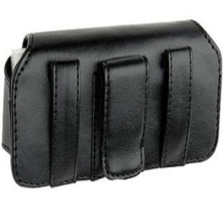 Black Leather Belt Clip Case Pouch Cover for Samsung Galaxy Centura SCH S738C