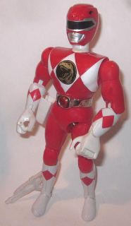 1995 Bandai Power Rangers Mighty Morphin Red Ranger 8" 100 Complete MMPR