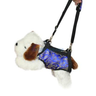 Blue Sling Pet Dog Satin Travel Carrier Bag 4 Sizes New