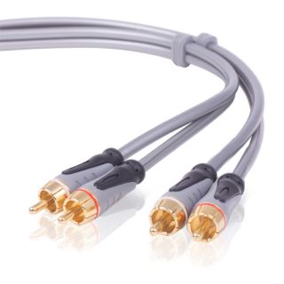 Premium 25ft Gold RCA Stereo Audio Cable 2RCA to 2 RCA Male to Male for DVD