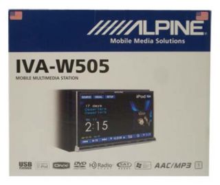 Alpine IVA W505 7" LCD CD DVD  Digital Audio Touch Screen in Dash Receiver