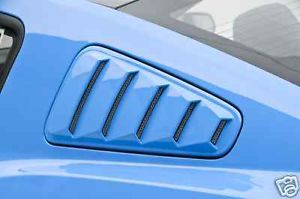2010 Ford Mustang Side Window Louvers Scoops 3D Carbon