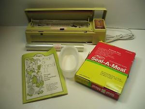 Vintage Dazey Seal A Meal 2 Food Saver Original Box Vacuum Sealer 50 Extra Bags