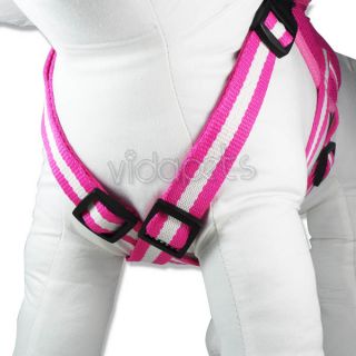 16 20" Hot Pink Backpack Dog Harness Adjustable Comfort Wrap Pet Collar Medium