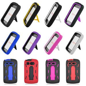 For Kyocera Hydro C5170 Cover Kickstand Double Layer Cell Phone Accessory Case