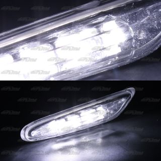 2003 2009 BMW E60 5 Series Clear Lens White LED Side Marker Light Lamps