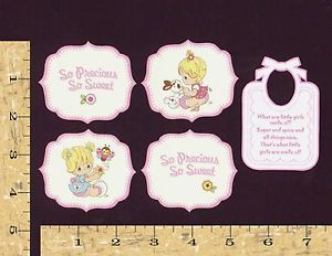 Scrapbooking Cards Precious Moments Baby Girl Die Cuts Clipart 10pcs
