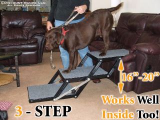 4 Step Folding Indoor Outdoor Pet Loader Dog Cat Ramp CL PL 4 ABS