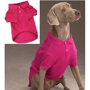 Pink Preppy Polo Pet Dog Shirt Clothes Small Medium Large or XL