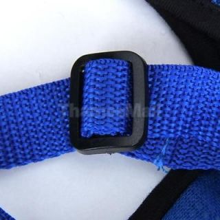 Pet Dog Puppy Blue Soft Mesh Harness Clothes w Adjustable Chest Belt Size S